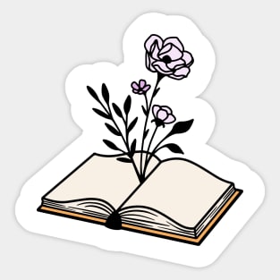 Floral book Sticker